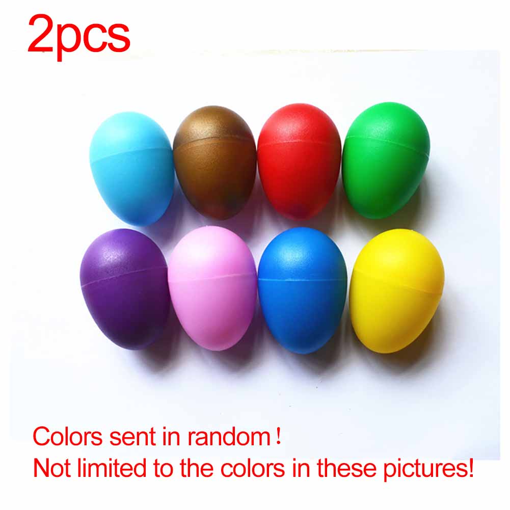 2 pcs Plastic Sand Eggs Shaker Percussion Early Education Musical Instruments Toys