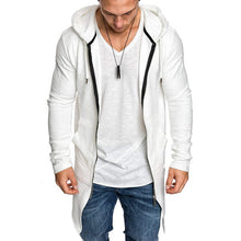 Load image into Gallery viewer, Shujin New Mens Hooded Solid Trench Coat Jacket Cardigan Long Sleeve Outwear Male Autumn Winter Slim Fit Long Coat Tops