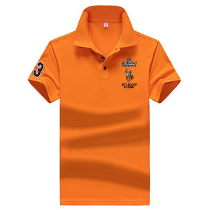 YIHUAHOO Brand Polo Shirt Men High Quality Men Polyester Short Sleeved Summer Shirt Brand Jerseys Polo Hombre Size M-4XL JCP-733