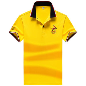 YIHUAHOO Brand Polo Shirt Men High Quality Men Polyester Short Sleeved Summer Shirt Brand Jerseys Polo Hombre Size M-4XL JCP-733