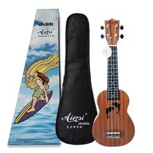 Load image into Gallery viewer, Aiersi brand 21 inch mahogany Soprano ukulele Hawaiian guitar ukelele