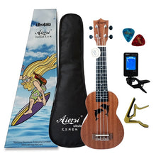 Load image into Gallery viewer, Aiersi brand 21 inch mahogany Soprano ukulele Hawaiian guitar ukelele