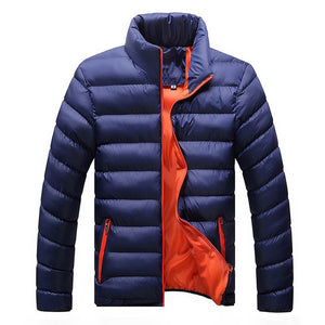 Winter Down Jacket Men's Cotton Jacket Stand Thicken Warm Down Jacket Leather Windbreaker Waterproof Jacket Large Size M-5XL 6XL