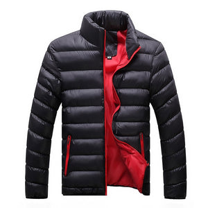 Winter Down Jacket Men's Cotton Jacket Stand Thicken Warm Down Jacket Leather Windbreaker Waterproof Jacket Large Size M-5XL 6XL