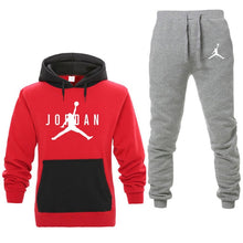 Load image into Gallery viewer, New Men Hoodies Suit Fleece Warm Jordan 23 Tracksuit Men Sweatshirt Suit Hoodie+Sweat pants Jogging Homme Hooded Tracksuit 3XL