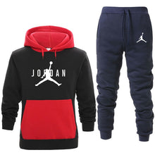 Load image into Gallery viewer, New Men Hoodies Suit Fleece Warm Jordan 23 Tracksuit Men Sweatshirt Suit Hoodie+Sweat pants Jogging Homme Hooded Tracksuit 3XL