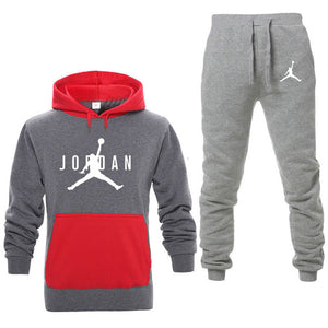 New Men Hoodies Suit Fleece Warm Jordan 23 Tracksuit Men Sweatshirt Suit Hoodie+Sweat pants Jogging Homme Hooded Tracksuit 3XL