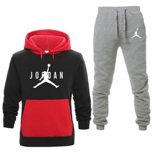 Load image into Gallery viewer, New Men Hoodies Suit Fleece Warm Jordan 23 Tracksuit Men Sweatshirt Suit Hoodie+Sweat pants Jogging Homme Hooded Tracksuit 3XL