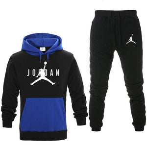 New Men Hoodies Suit Fleece Warm Jordan 23 Tracksuit Men Sweatshirt Suit Hoodie+Sweat pants Jogging Homme Hooded Tracksuit 3XL