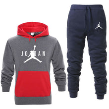 Load image into Gallery viewer, New Men Hoodies Suit Fleece Warm Jordan 23 Tracksuit Men Sweatshirt Suit Hoodie+Sweat pants Jogging Homme Hooded Tracksuit 3XL