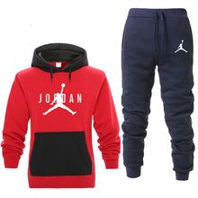 Load image into Gallery viewer, New Men Hoodies Suit Fleece Warm Jordan 23 Tracksuit Men Sweatshirt Suit Hoodie+Sweat pants Jogging Homme Hooded Tracksuit 3XL