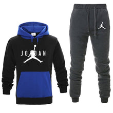 Load image into Gallery viewer, New Men Hoodies Suit Fleece Warm Jordan 23 Tracksuit Men Sweatshirt Suit Hoodie+Sweat pants Jogging Homme Hooded Tracksuit 3XL