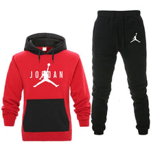 Load image into Gallery viewer, New Men Hoodies Suit Fleece Warm Jordan 23 Tracksuit Men Sweatshirt Suit Hoodie+Sweat pants Jogging Homme Hooded Tracksuit 3XL