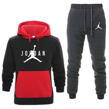 Load image into Gallery viewer, New Men Hoodies Suit Fleece Warm Jordan 23 Tracksuit Men Sweatshirt Suit Hoodie+Sweat pants Jogging Homme Hooded Tracksuit 3XL