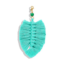 Load image into Gallery viewer, Girlgo Tassel Macrame Keychains for Women Boho Handmade Fiberlove key Holder Keyring Macrame Bag Charm Car Hanging Jewelry Gifts