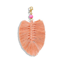 Load image into Gallery viewer, Girlgo Tassel Macrame Keychains for Women Boho Handmade Fiberlove key Holder Keyring Macrame Bag Charm Car Hanging Jewelry Gifts
