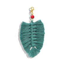 Load image into Gallery viewer, Girlgo Tassel Macrame Keychains for Women Boho Handmade Fiberlove key Holder Keyring Macrame Bag Charm Car Hanging Jewelry Gifts