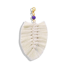 Load image into Gallery viewer, Girlgo Tassel Macrame Keychains for Women Boho Handmade Fiberlove key Holder Keyring Macrame Bag Charm Car Hanging Jewelry Gifts