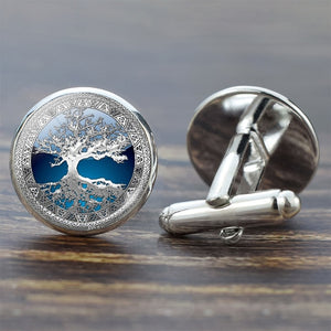 Tree of Life Cufflinks for Men Best Man Cufflinks Set Cufflinks Wedding Life Tree Suit Shirt Silver Cuff Links Men Accessories