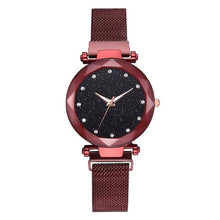 Load image into Gallery viewer, Women Watches Rose Gold Starry Sky Luxury Magnetic Mesh Rhinestone Quartz Wristwatch Lady Female Diamond Watch relogio feminino