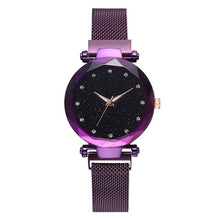 Load image into Gallery viewer, Women Watches Rose Gold Starry Sky Luxury Magnetic Mesh Rhinestone Quartz Wristwatch Lady Female Diamond Watch relogio feminino