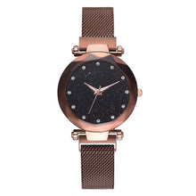 Load image into Gallery viewer, Women Watches Rose Gold Starry Sky Luxury Magnetic Mesh Rhinestone Quartz Wristwatch Lady Female Diamond Watch relogio feminino