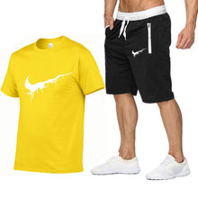 Load image into Gallery viewer, Quality Men&#39;s Sets T Shirts+shorts Men Brand Clothing 2 Piece Set Tracksuit Fashion Casual Tshirt Gyms Workout Fitness Tees Sets