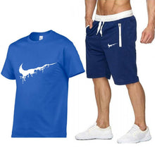 Load image into Gallery viewer, Quality Men&#39;s Sets T Shirts+shorts Men Brand Clothing 2 Piece Set Tracksuit Fashion Casual Tshirt Gyms Workout Fitness Tees Sets