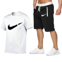 Load image into Gallery viewer, Quality Men&#39;s Sets T Shirts+shorts Men Brand Clothing 2 Piece Set Tracksuit Fashion Casual Tshirt Gyms Workout Fitness Tees Sets