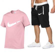 Load image into Gallery viewer, Quality Men&#39;s Sets T Shirts+shorts Men Brand Clothing 2 Piece Set Tracksuit Fashion Casual Tshirt Gyms Workout Fitness Tees Sets