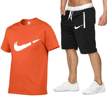 Load image into Gallery viewer, Quality Men&#39;s Sets T Shirts+shorts Men Brand Clothing 2 Piece Set Tracksuit Fashion Casual Tshirt Gyms Workout Fitness Tees Sets