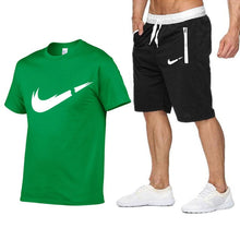 Load image into Gallery viewer, Quality Men&#39;s Sets T Shirts+shorts Men Brand Clothing 2 Piece Set Tracksuit Fashion Casual Tshirt Gyms Workout Fitness Tees Sets