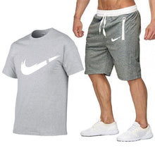 Load image into Gallery viewer, Quality Men&#39;s Sets T Shirts+shorts Men Brand Clothing 2 Piece Set Tracksuit Fashion Casual Tshirt Gyms Workout Fitness Tees Sets