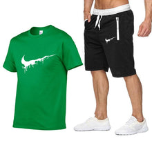 Load image into Gallery viewer, Quality Men&#39;s Sets T Shirts+shorts Men Brand Clothing 2 Piece Set Tracksuit Fashion Casual Tshirt Gyms Workout Fitness Tees Sets