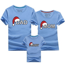 Load image into Gallery viewer, Dad Mom Baby Christmas T-Shirt Clothing for Family Matching Outfits Clothes Mother Daughter Father Son Look Mommy and Me Shirt