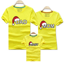 Load image into Gallery viewer, Dad Mom Baby Christmas T-Shirt Clothing for Family Matching Outfits Clothes Mother Daughter Father Son Look Mommy and Me Shirt