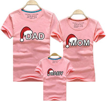 Load image into Gallery viewer, Dad Mom Baby Christmas T-Shirt Clothing for Family Matching Outfits Clothes Mother Daughter Father Son Look Mommy and Me Shirt