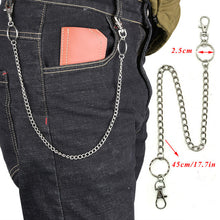 Load image into Gallery viewer, BLA Metal Trousers Pant Chain Punk Hip-hop Chain Waist Link Metal Silver Key Chain Jeans Waist Link Keyring Jewelry Z30