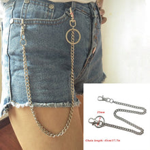 Load image into Gallery viewer, BLA Metal Trousers Pant Chain Punk Hip-hop Chain Waist Link Metal Silver Key Chain Jeans Waist Link Keyring Jewelry Z30