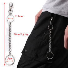 Load image into Gallery viewer, BLA Metal Trousers Pant Chain Punk Hip-hop Chain Waist Link Metal Silver Key Chain Jeans Waist Link Keyring Jewelry Z30