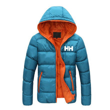 Load image into Gallery viewer, 2019 Novos Homens de Algodão Com Capuz Moda Inverno Engrosse Jaquetas HH Casaco Parkas Moda Masculina Masculino Sólida Cores Tam