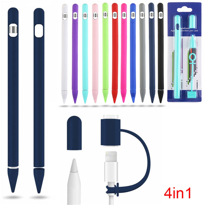 Colorful Soft Silicone Compatible For Apple Pencil Case Compatible For iPad Tablet Touch Pen Stylus Protective Sleeve Cover