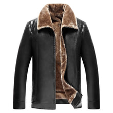 Load image into Gallery viewer, Winter Fur Leather Jacket Mens Plus Size 5XL Suede Leather Jackets Men Faux Fur Thick Warm Long Suede Jacket