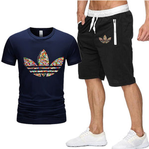 2019 new T Shirt+Shorts Sets Men Jordan Printed Summer Suits Casual Tshirt Men Tracksuits Brand Clothing Tops Tees Set Male