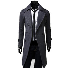 Load image into Gallery viewer, CYSINCOS 2019 New Arrivals Autumn Winter Trench Coat Men Brand Clothing Cool Mens Long Coat Top Quality Cotton Male Overcoat