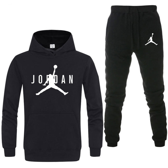 Brand Jordan Clothing Men's Casual Sweatshirts Pullover Men tracksuit Hoodies Two Piece +Pants Sport Shirts Autumn Winter Set