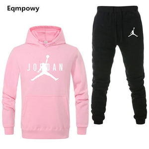 Brand Jordan Clothing Men's Casual Sweatshirts Pullover Men tracksuit Hoodies Two Piece +Pants Sport Shirts Autumn Winter Set