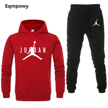 Load image into Gallery viewer, Brand Jordan Clothing Men&#39;s Casual Sweatshirts Pullover Men tracksuit Hoodies Two Piece +Pants Sport Shirts Autumn Winter Set