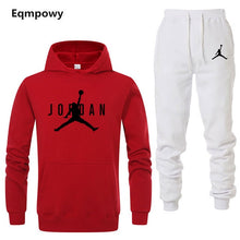 Load image into Gallery viewer, Brand Jordan Clothing Men&#39;s Casual Sweatshirts Pullover Men tracksuit Hoodies Two Piece +Pants Sport Shirts Autumn Winter Set