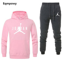 Load image into Gallery viewer, Brand Jordan Clothing Men&#39;s Casual Sweatshirts Pullover Men tracksuit Hoodies Two Piece +Pants Sport Shirts Autumn Winter Set